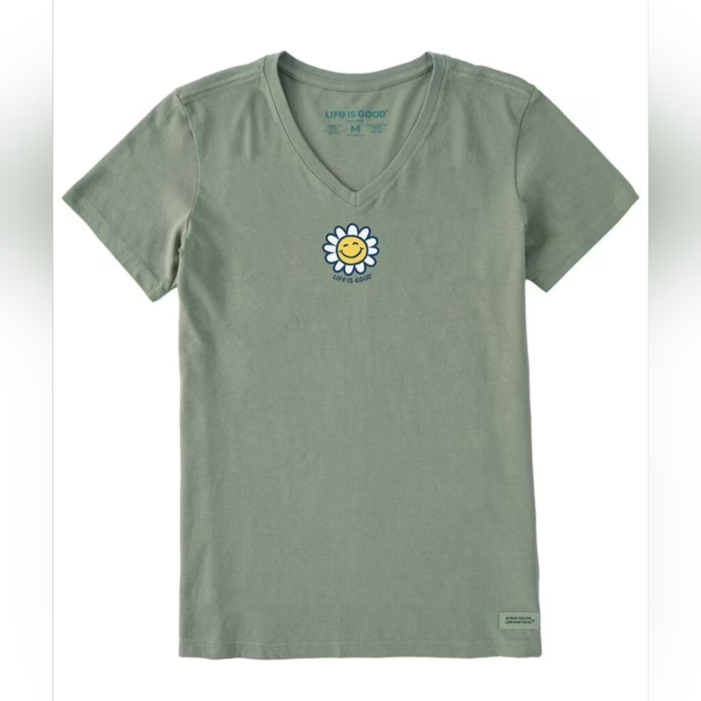 Assorted Sizes: Life is Good Smiley Face Daisy Women's Crusher SS Tee-NWT